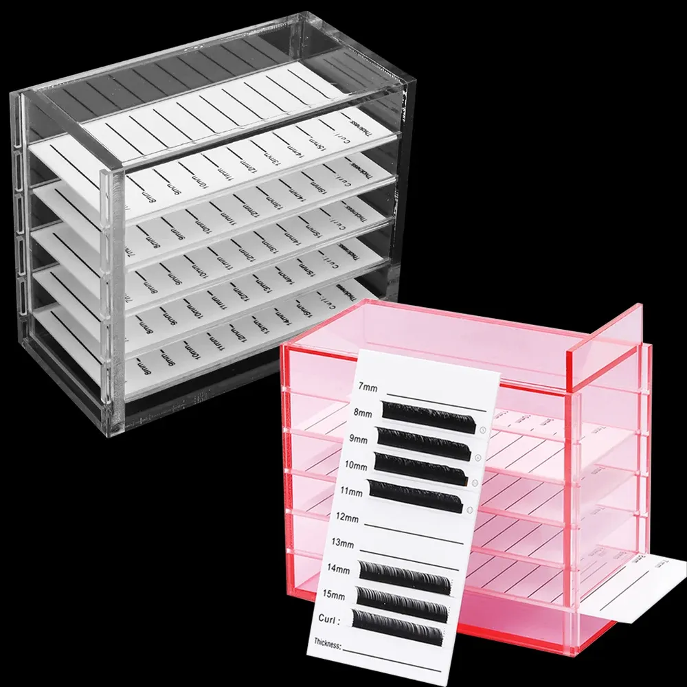 Boîte de rangement acrylique 5 niveaux pour extensions de cils et palettes de maquillage