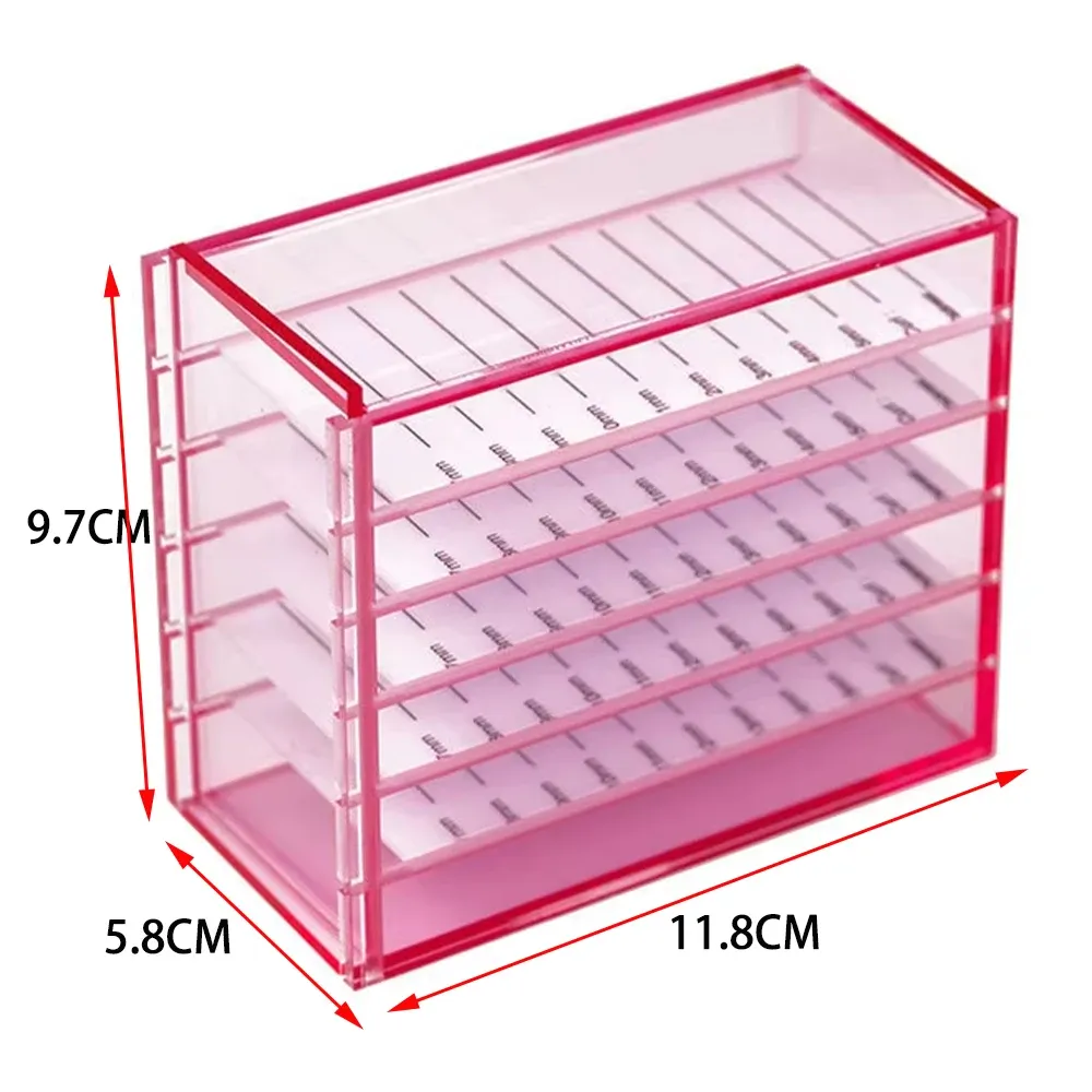 Boîte de rangement acrylique 5 niveaux pour extensions de cils et palettes de maquillage 2