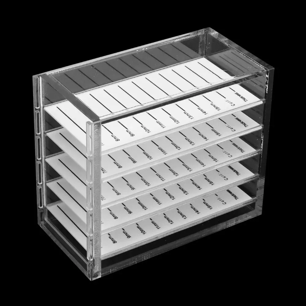 Boîte de rangement acrylique 5 niveaux pour extensions de cils et palettes de maquillage 8