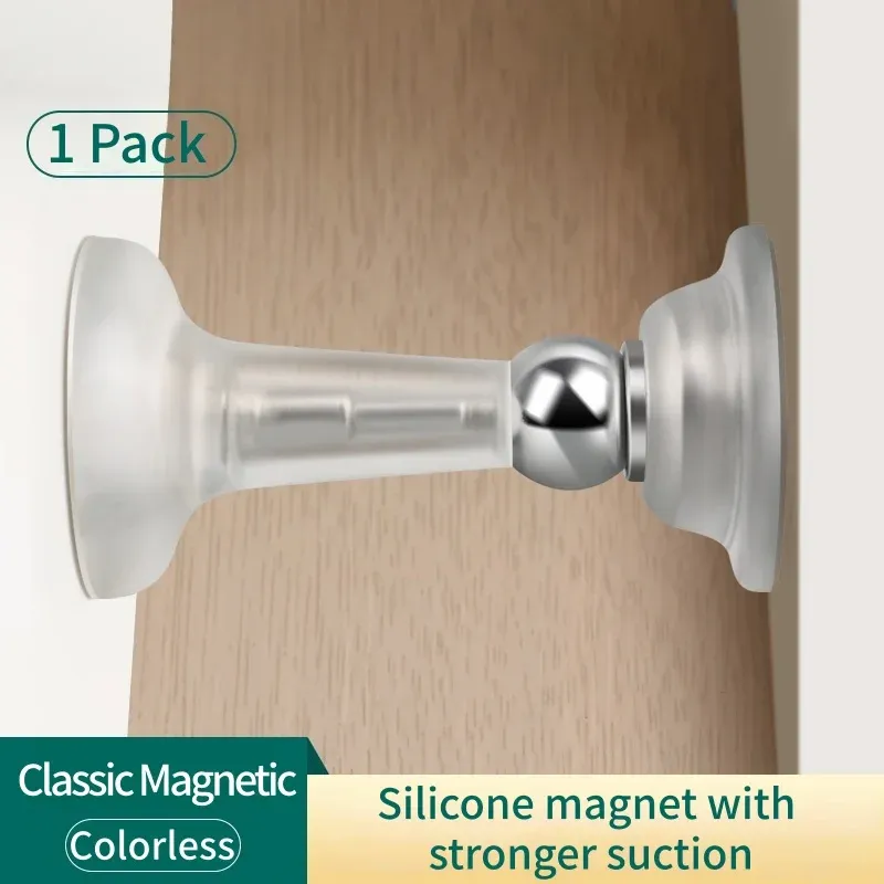 Butée de porte sans perçage pour chambre, protection murale fixe, anti-collision, butée de sol en silicone à forte adhérence pour la maison 9