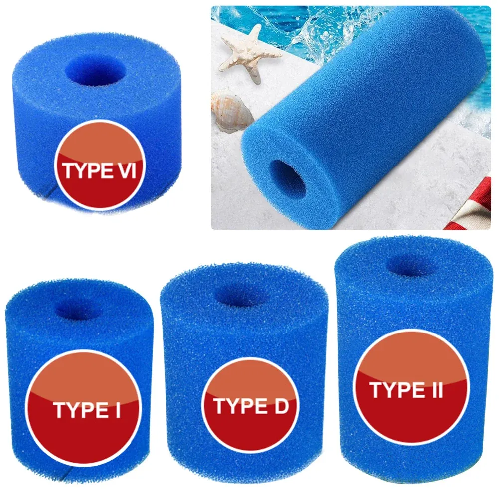 Éponge filtrante lavable en mousse pour piscine Intex, compatible types I, II, VI et D, réutilisable 3