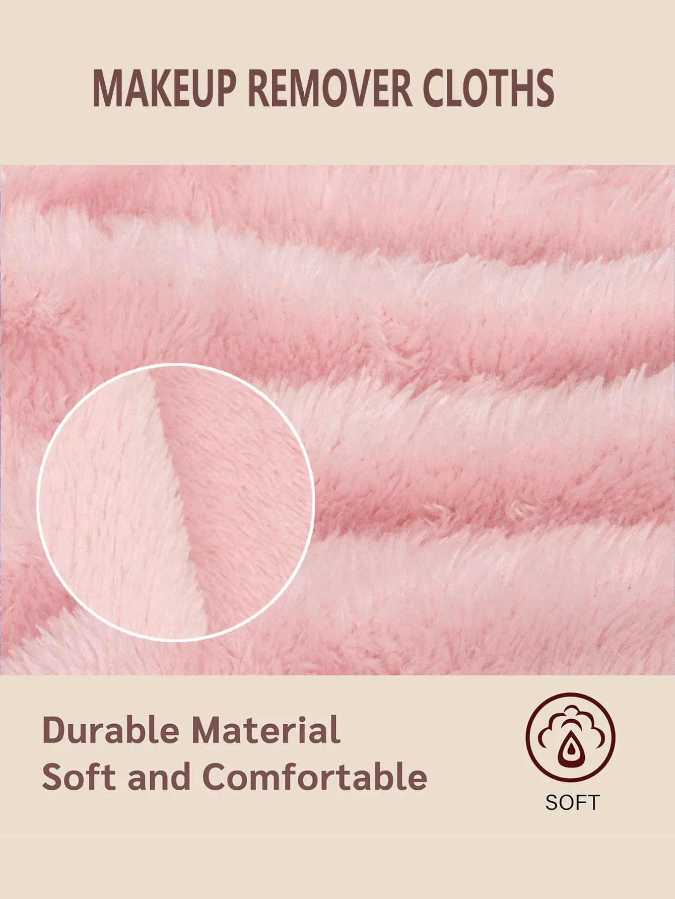 Lingettes démaquillantes en microfibre réutilisables, lot de 5, 10 ou 20 pièces 4