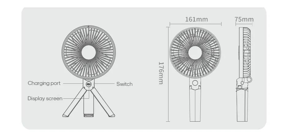 Ventilateur de tente et de sol
