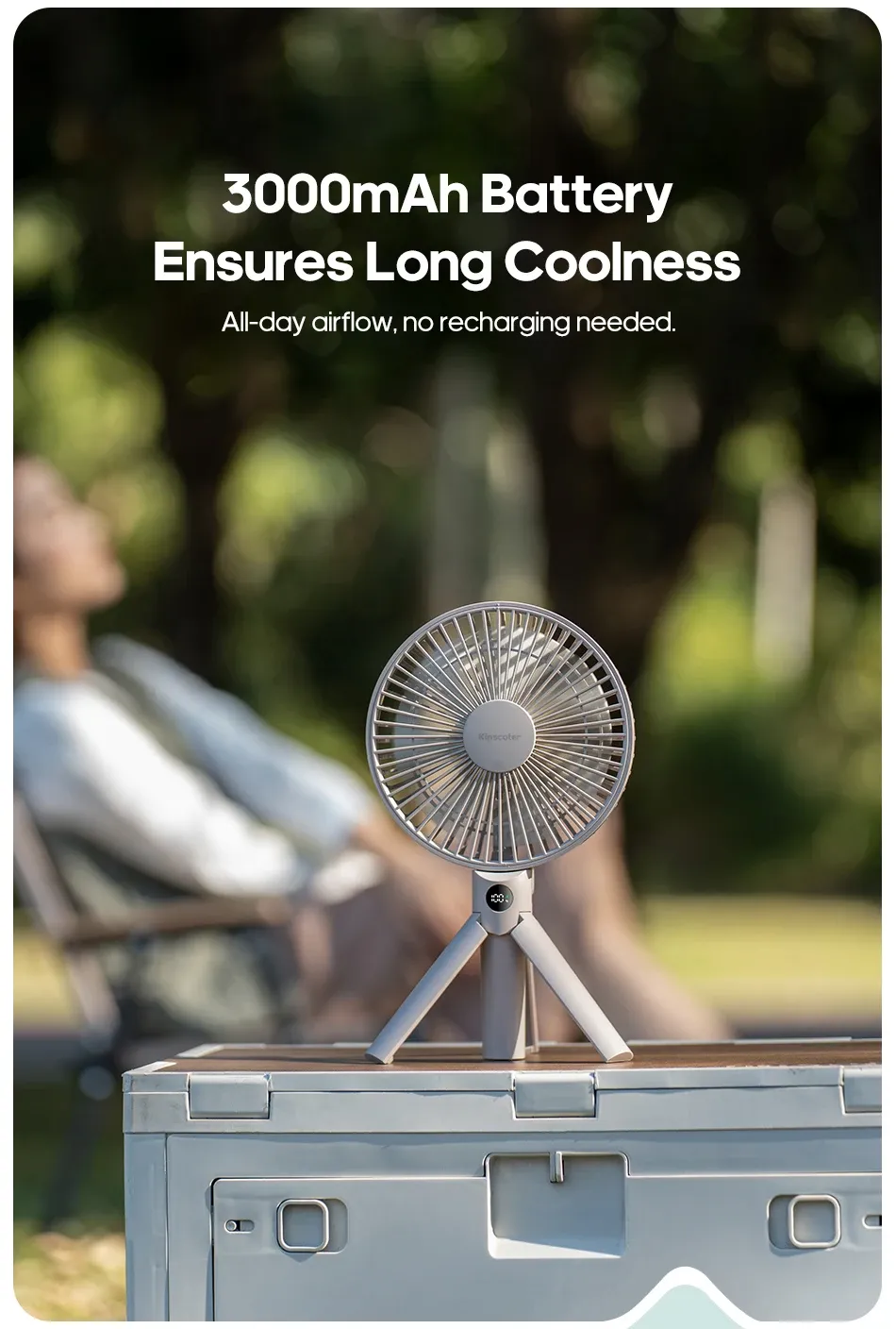 Ventilateur portable en contexte de vie quotidienne