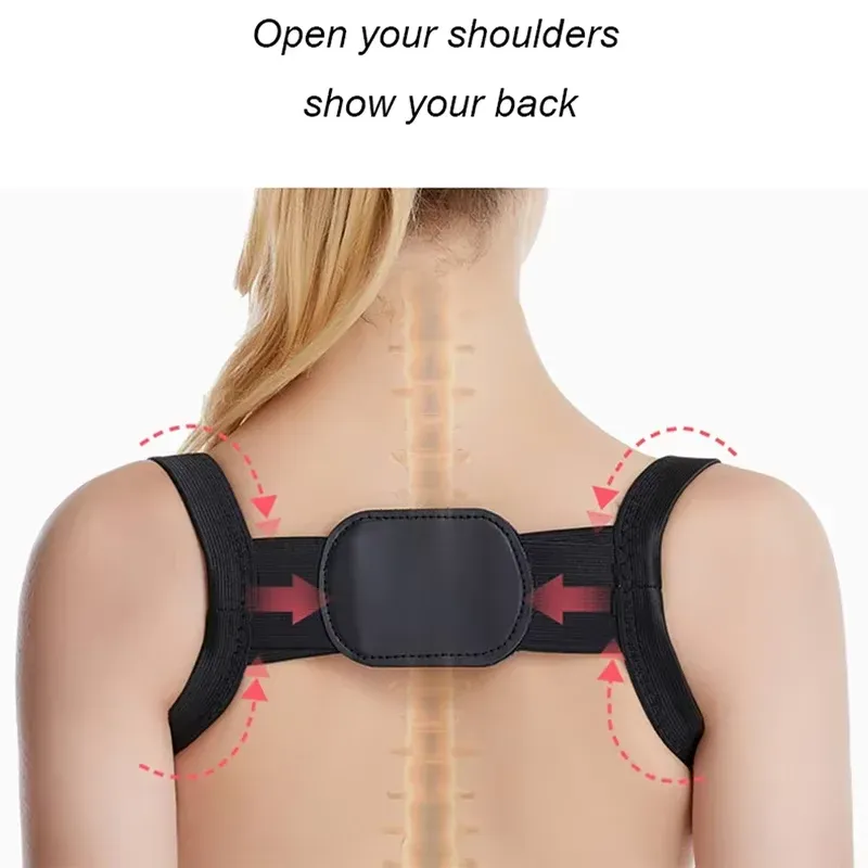 Correcteur de posture réglable, soutien du dos, harnais d'épaules, redresseur, correction de la colonne vertébrale, fixateur postural de santé, sangle 3