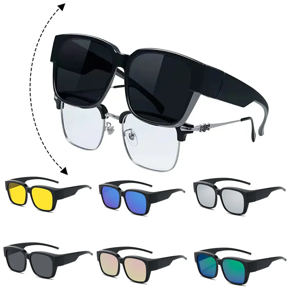 Lunettes de soleil polarisées à monture couvrante, nouvelle collection, pour hommes et femmes, style vintage, idéales pour la conduite
