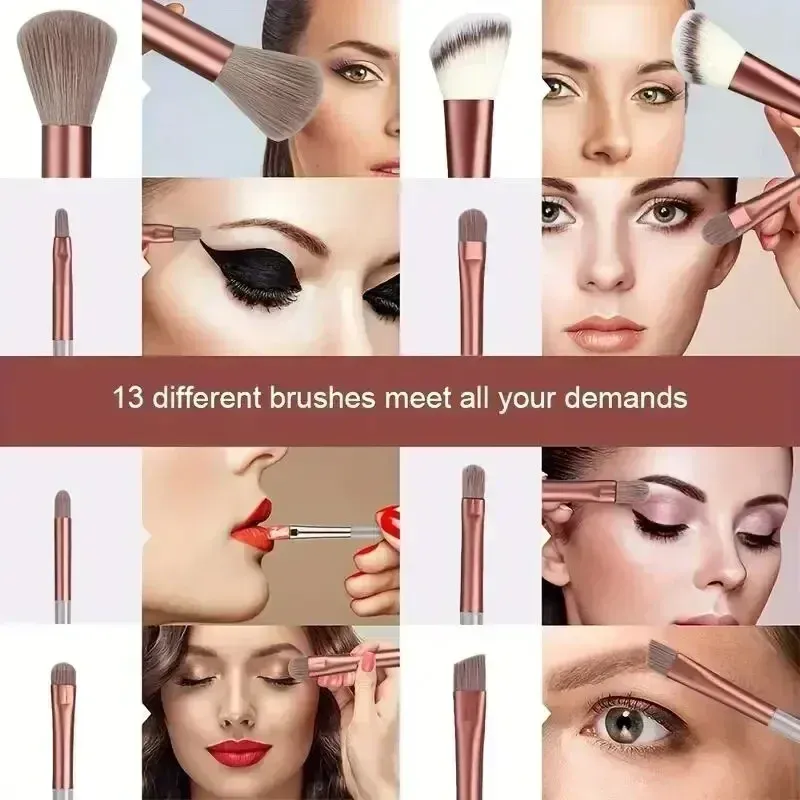 Ensemble de pinceaux de maquillage doux et moelleux, professionnel, pour fond de teint, poudre et fard à paupières, pinceau Kabuki, outil de beauté 3