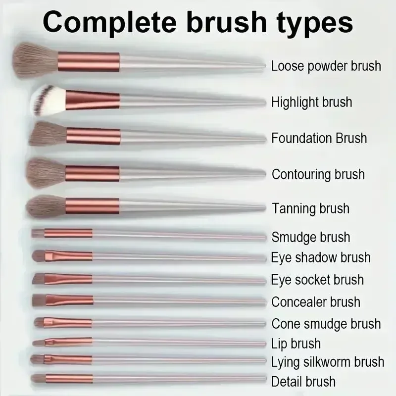 Ensemble de pinceaux de maquillage doux et moelleux
