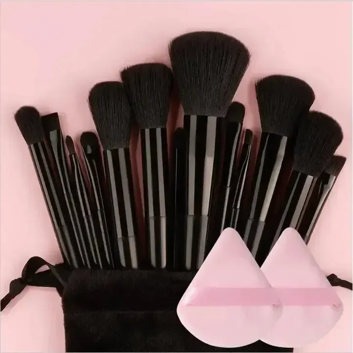 Ensemble de pinceaux de maquillage doux et moelleux, professionnel, pour fond de teint, poudre et fard à paupières, pinceau Kabuki, outil de beauté 16