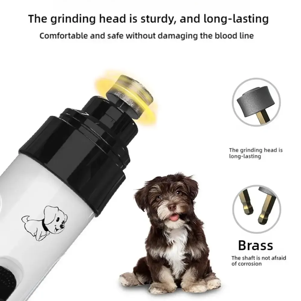 Coupe-ongles électrique pour chien et chat, broyeur à ongles pour chiot, outil professionnel de toilettage pour animaux de compagnie, tête de rechange à embout diamanté - Image 1