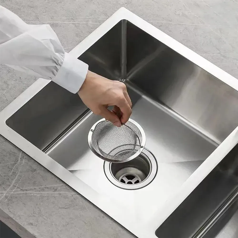 Crépine de vidange en acier inoxydable avec poignée pour baignoire, douche et évier de cuisine 4