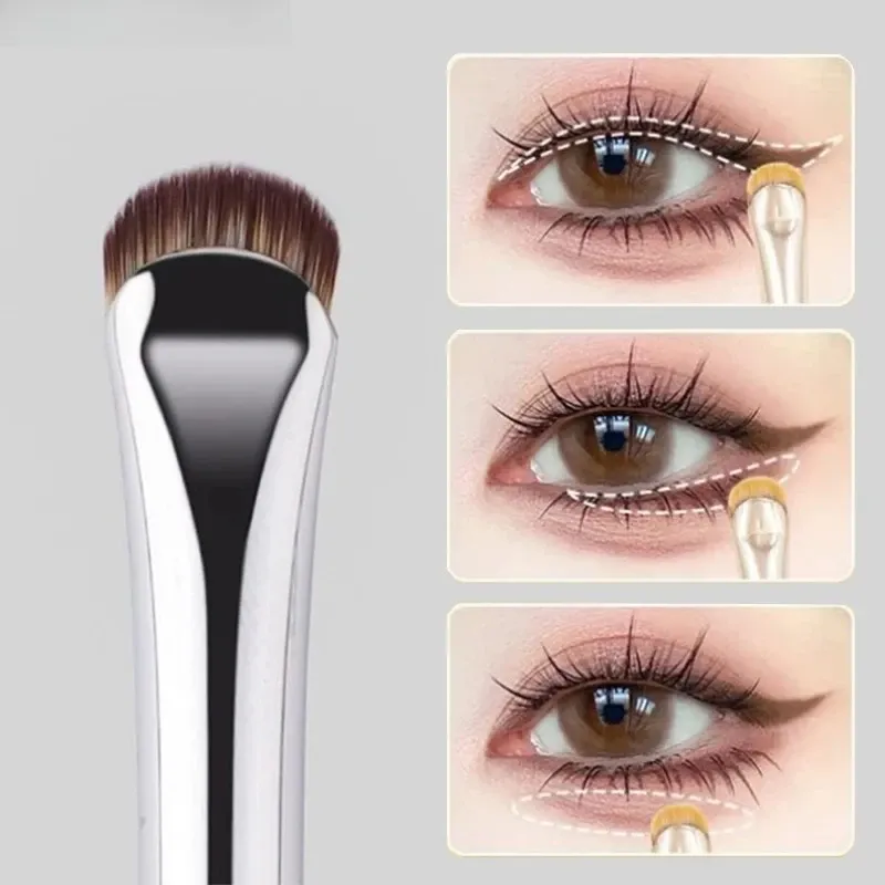 2 pinceaux courbés pour eye-liner, précis et doux, idéaux pour estomper les fards à paupières - Image 1