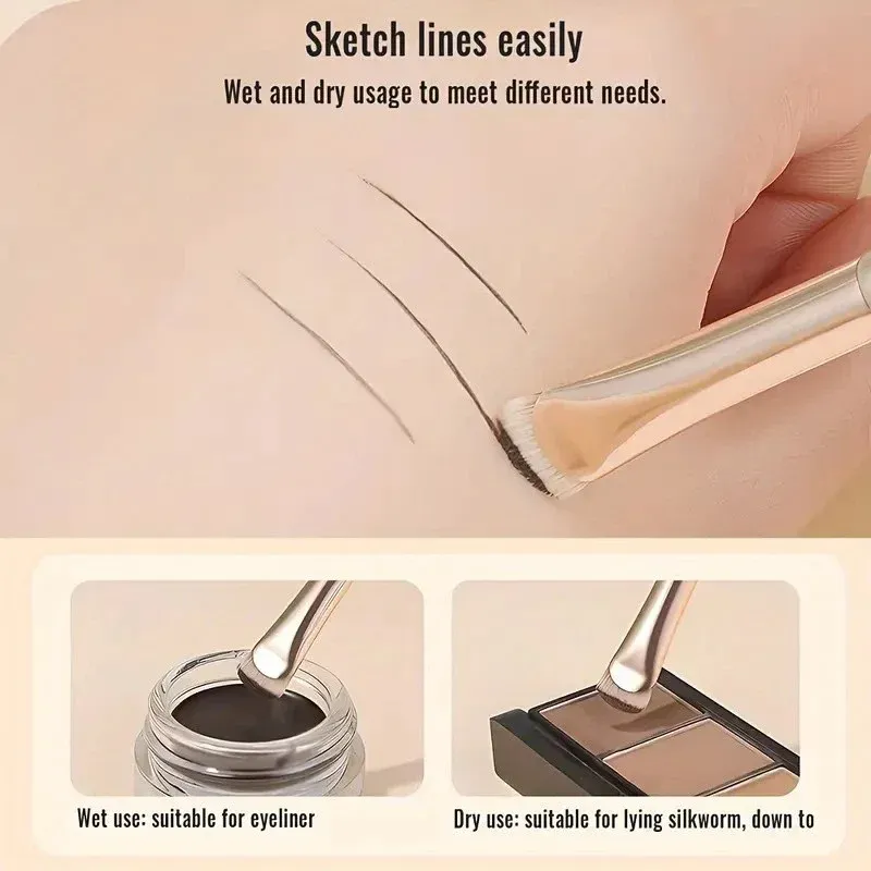 Pinceaux courbés pour eye-liner, détail de la poignée