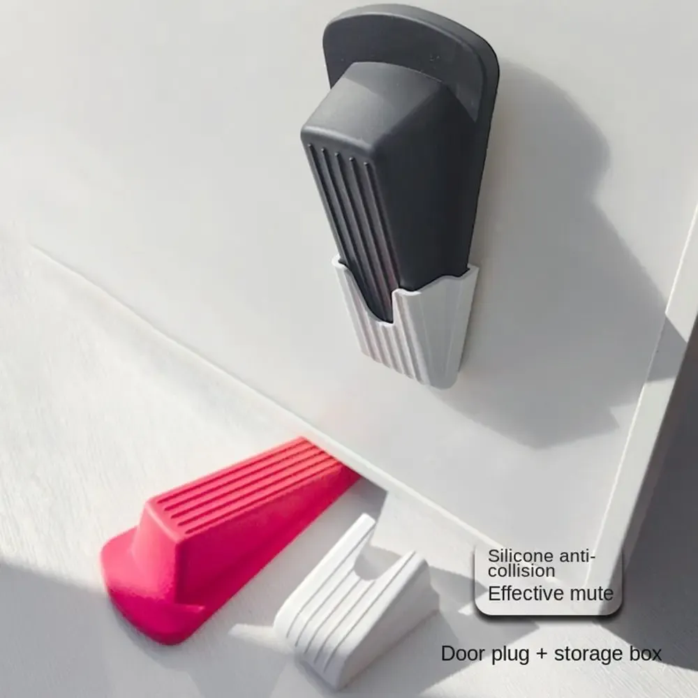 Butoir de porte en silicone autoadhésif à ventouse pour salle de bain, silencieux, anti-collision, support au sol, 12,4 x 12,4 x 3,5 cm 3
