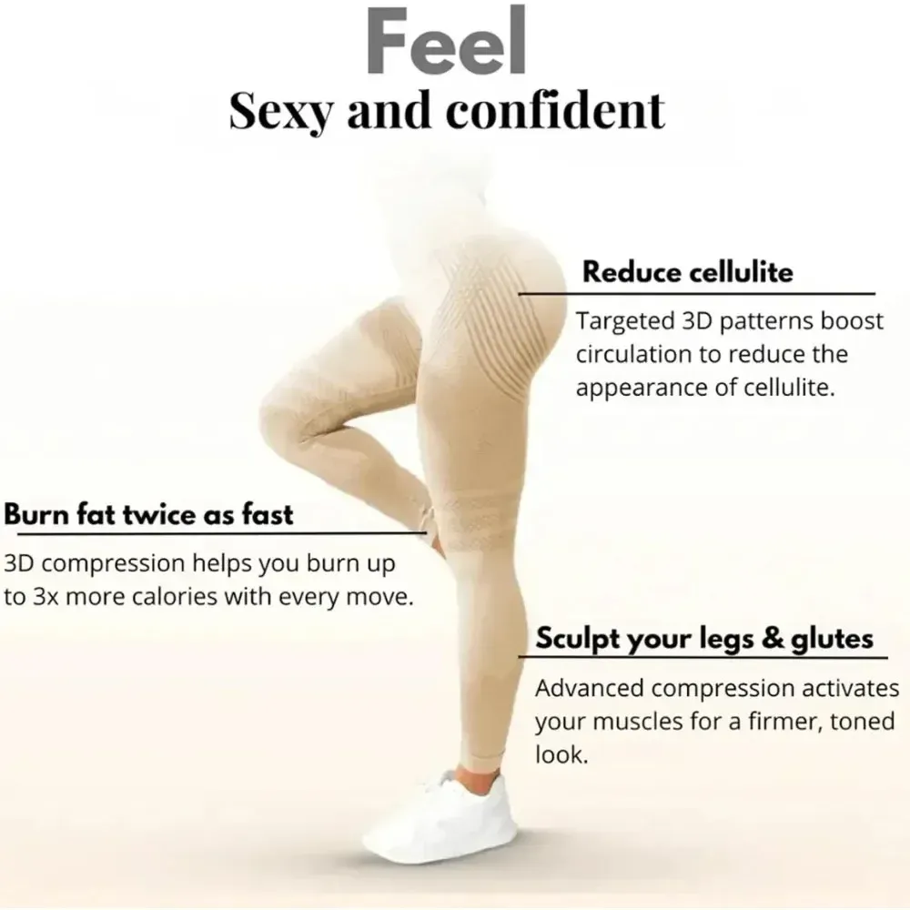 Legging 3D taille haute effet push-up pour la salle de sport et le yoga 2
