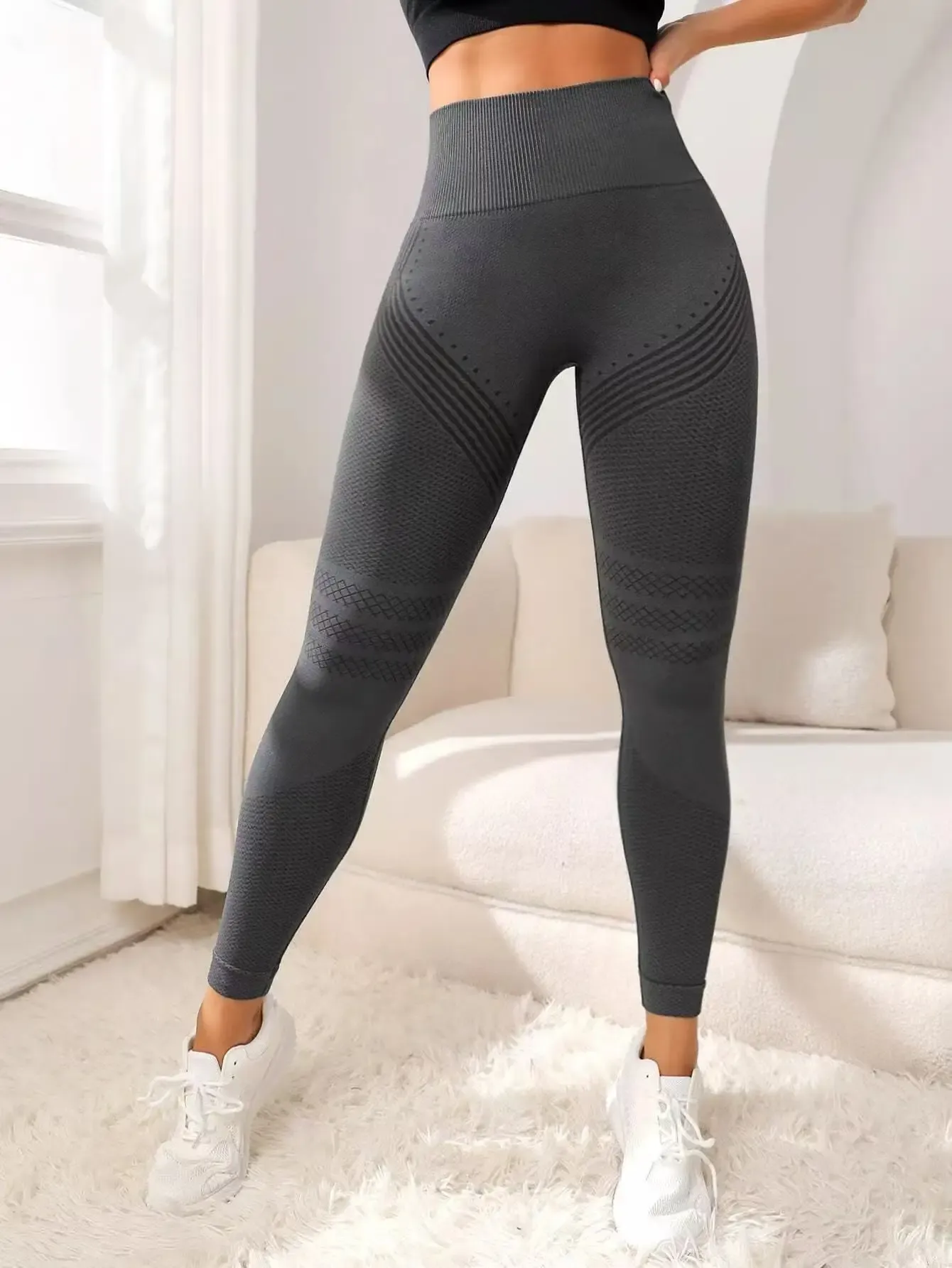 Legging 3D taille haute effet push-up pour la salle de sport et le yoga 15