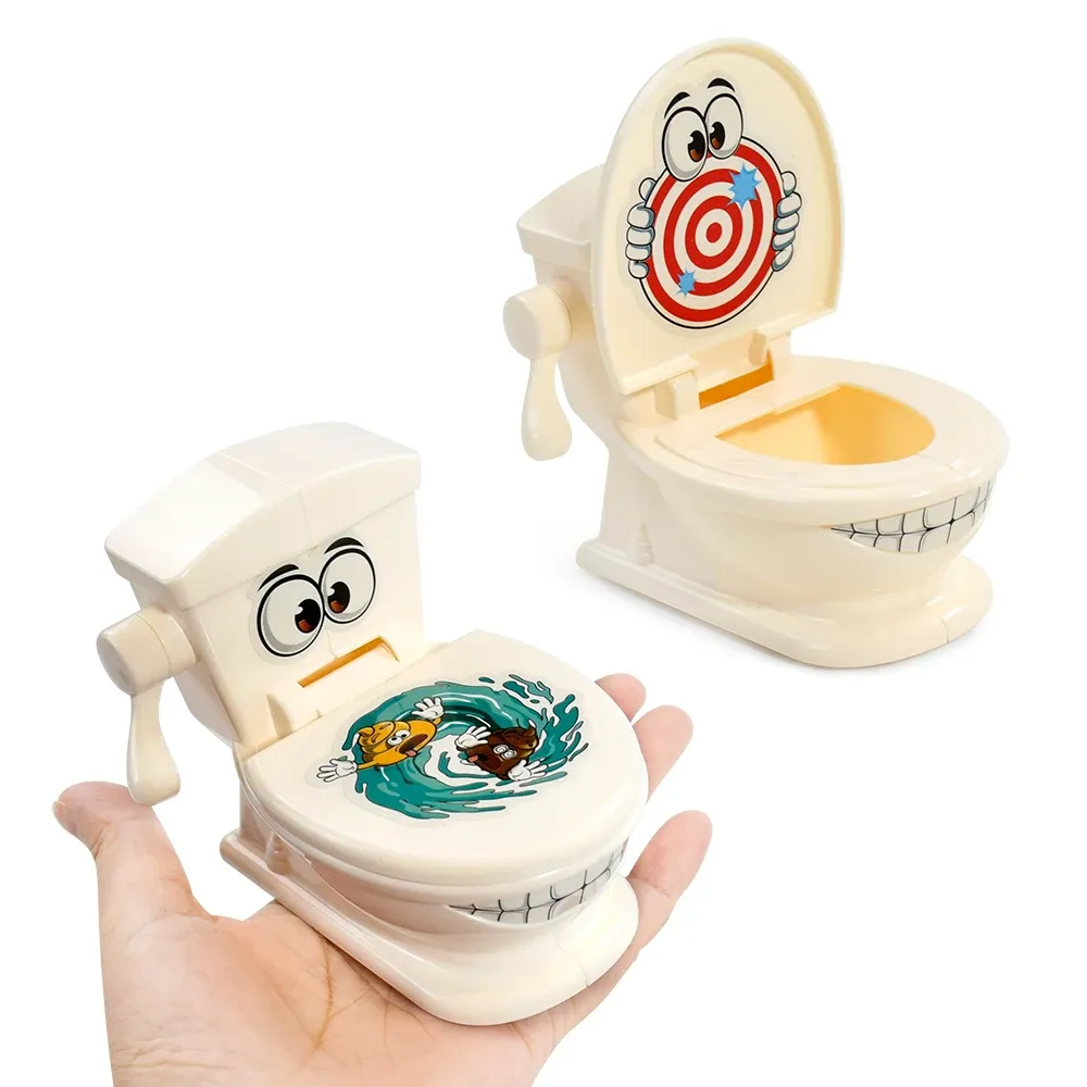Mini toilettes anti-stress à deux joueurs, catapulte interactive, jeu de table, jouet de combat pour enfants et adultes 4
