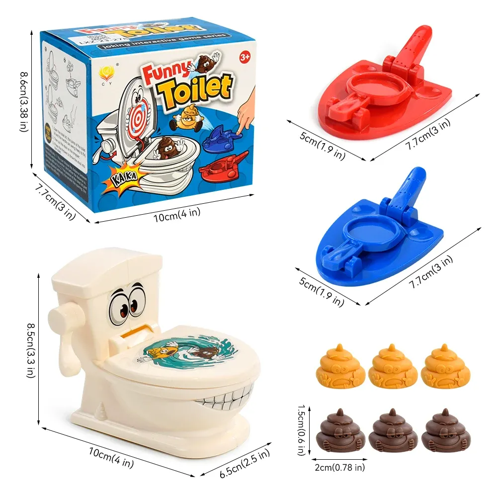 Mini toilettes anti-stress à deux joueurs, catapulte interactive, jeu de table, jouet de combat pour enfants et adultes 5