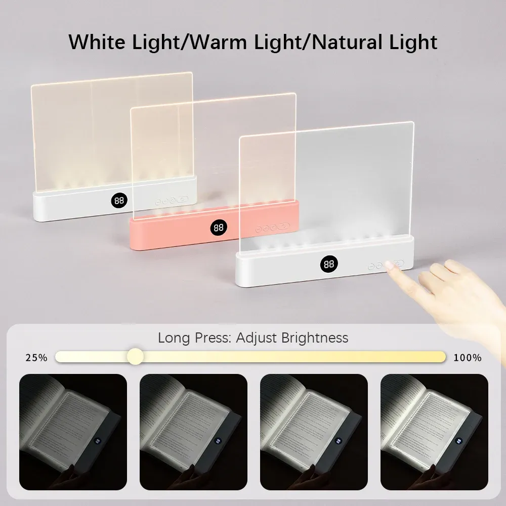 Lampe de livre LED avec différentes ambiances lumineuses