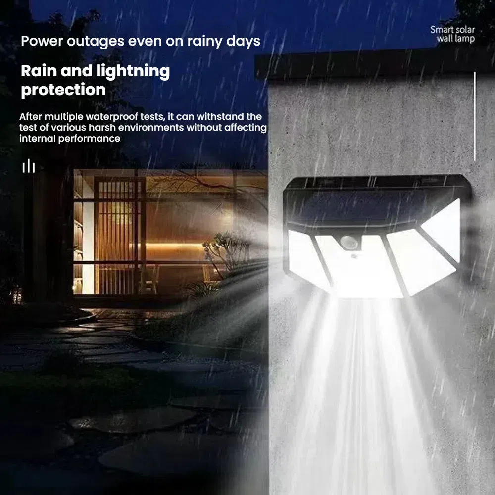 Lampe solaire extérieure sous différents angles
