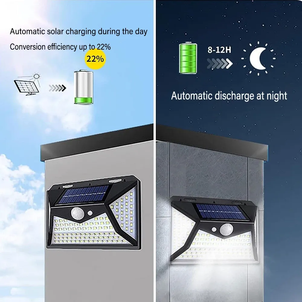 Lampe solaire dans un jardin la nuit