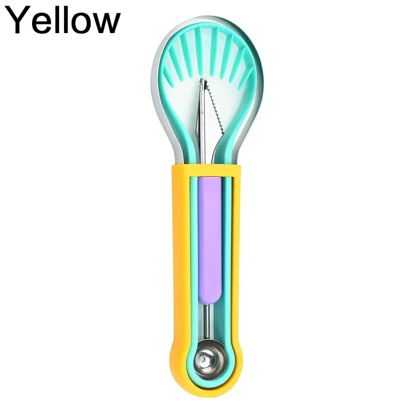Coupe-avocat 3 en 1 avec éplucheur de fruits, séparateur de pulpe et couteau en plastique 7