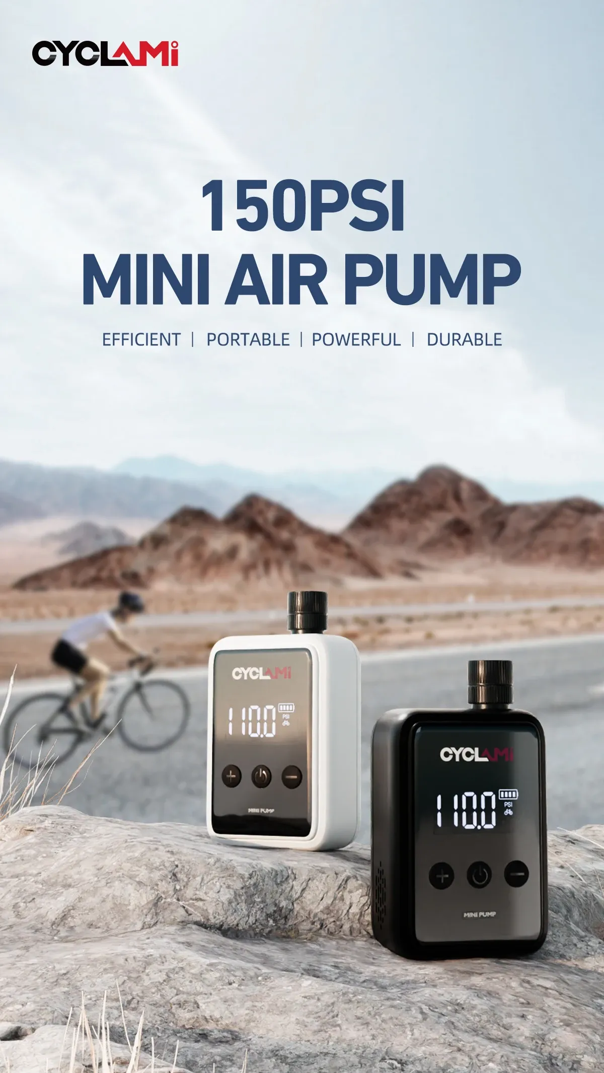 Détail de la pompe à air portable