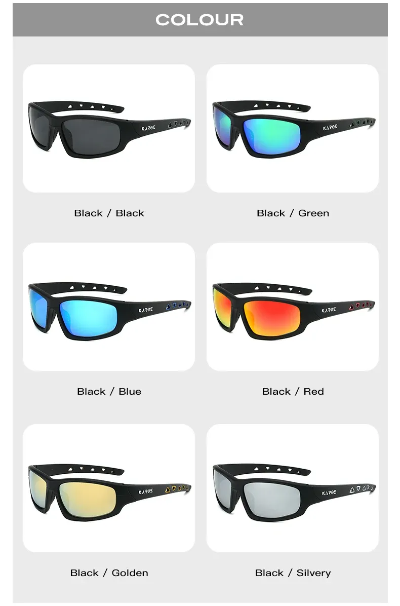 KAROS Lunettes de soleil de sport polarisées HD, protection anti-UV, pour hommes et femmes, idéales pour la randonnée et le cyclisme, livrées avec ensemble d'emballage complet, réf. YZ2029 6