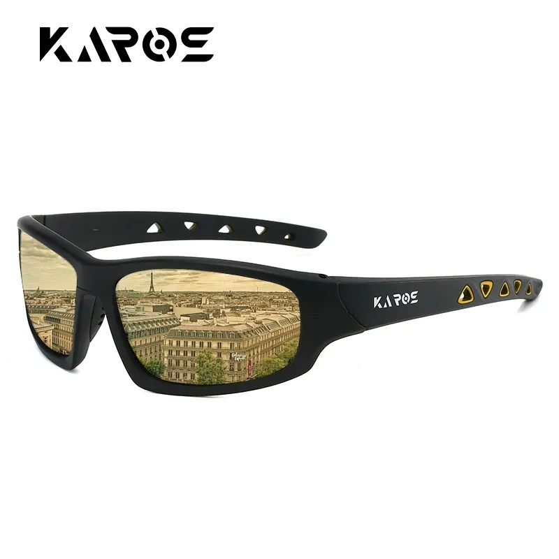 KAROS Lunettes de soleil de sport polarisées HD, protection anti-UV, pour hommes et femmes, idéales pour la randonnée et le cyclisme, livrées avec ensemble d'emballage complet, réf. YZ2029 15