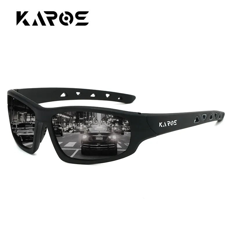 KAROS Lunettes de soleil de sport polarisées HD, protection anti-UV, pour hommes et femmes, idéales pour la randonnée et le cyclisme, livrées avec ensemble d'emballage complet, réf. YZ2029 13