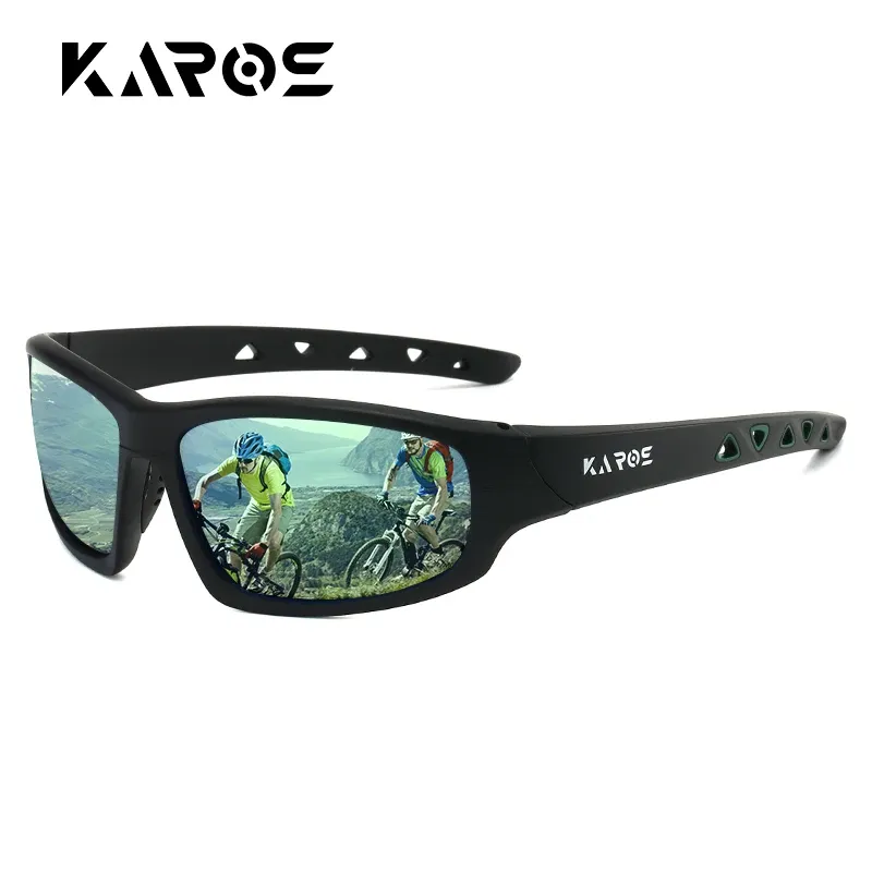 KAROS Lunettes de soleil de sport polarisées HD, protection anti-UV, pour hommes et femmes, idéales pour la randonnée et le cyclisme, livrées avec ensemble d'emballage complet, réf. YZ2029 11