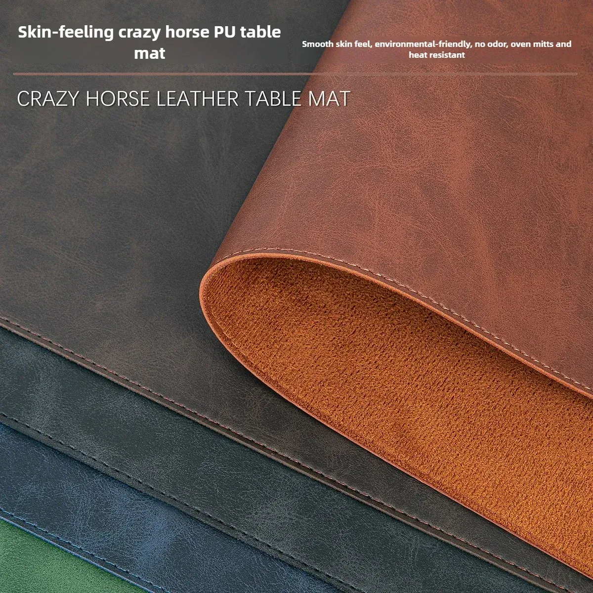 Sous-main de bureau en PU imperméable et antidérapant, grand format, facile à nettoyer - Image 1
