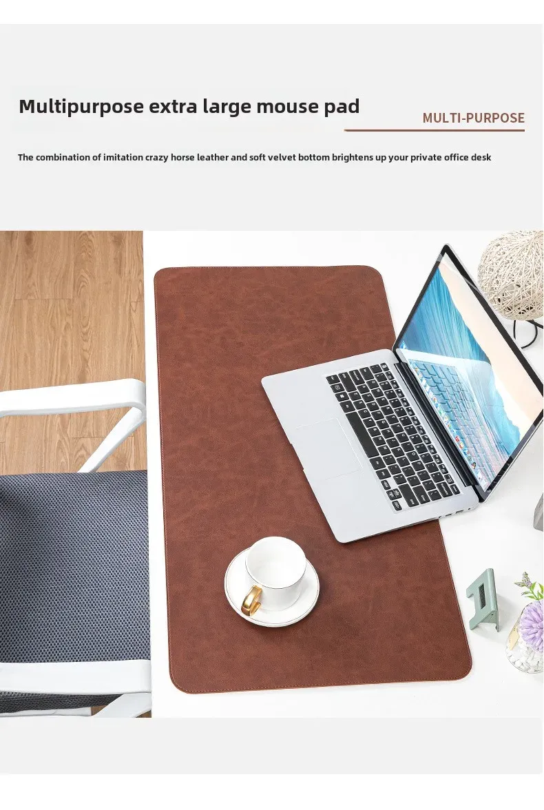Détail du tapis de bureau en PU