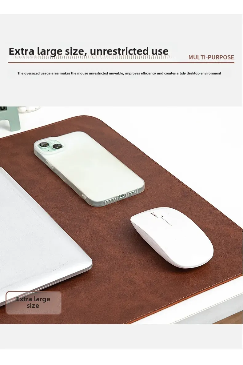 Tapis de souris en PU facile à nettoyer