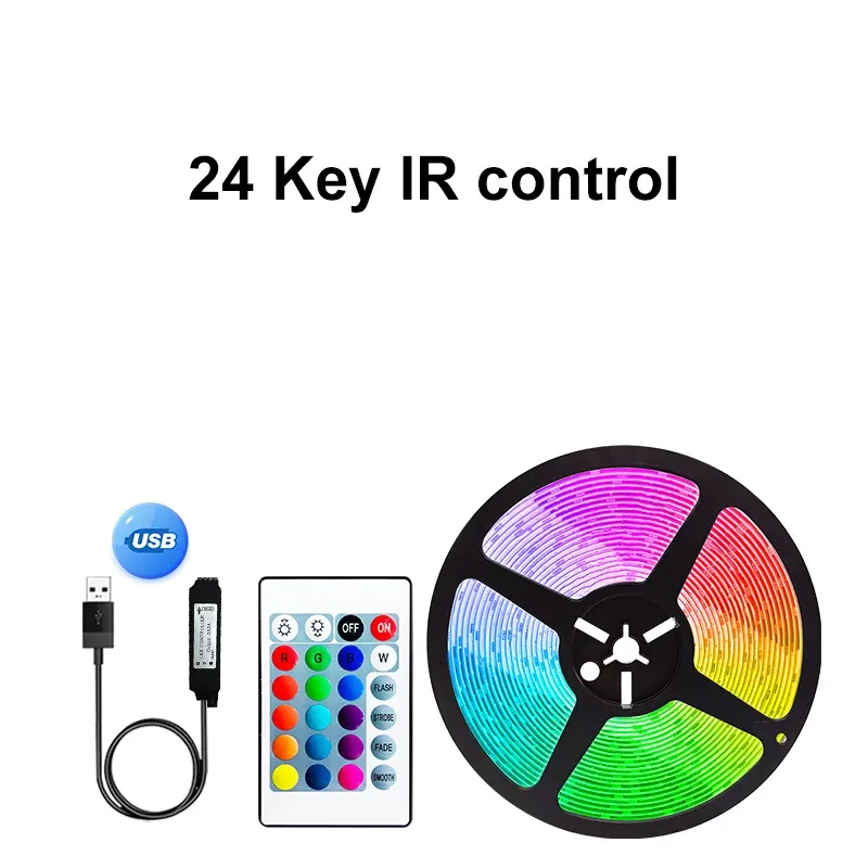 Bande LED USB 5V 5050 intelligente pour mur, Bluetooth, Wi-Fi, compatible Alexa, 15 m à 20 m, RVB, rétroéclairage TV 9