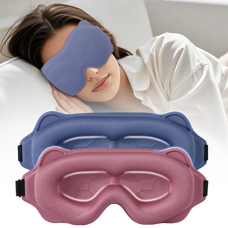 Masque de sommeil léger en 3D avec bandeau réglable, idéal pour les voyages