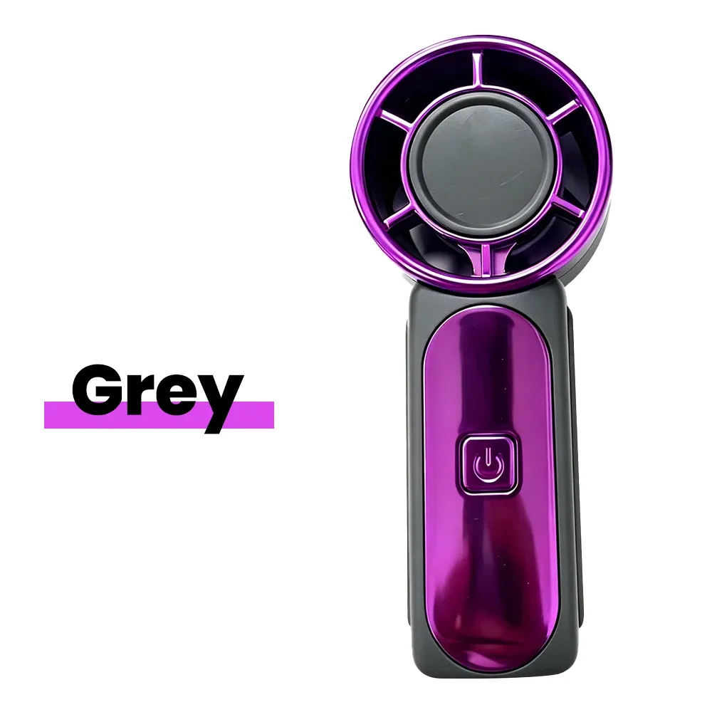 Ventilateur de poche portable ultra-compact, rechargeable via USB-C, 5 vitesses réglables, flux d'air frais 10
