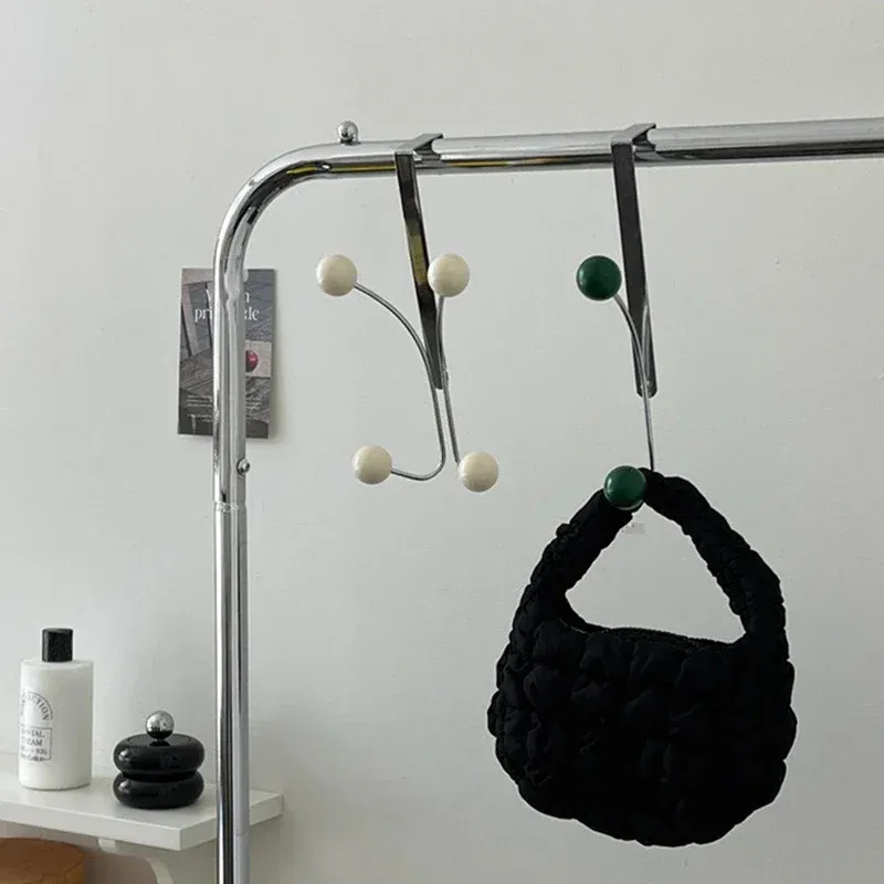 Crochet de porte portable sans perçage, porte-manteau multifonctionnel pour chambre et cuisine 6