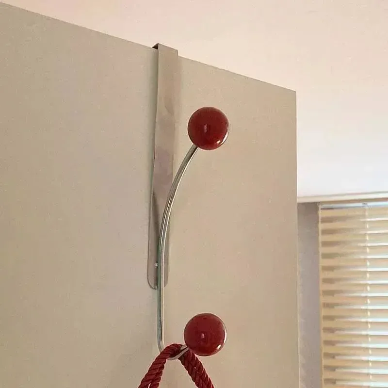 Crochet de porte portable sans perçage, porte-manteau multifonctionnel pour chambre et cuisine 26