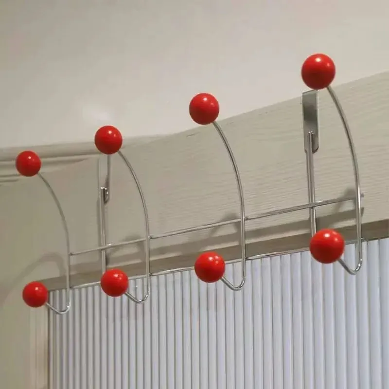 Crochet de porte portable sans perçage, porte-manteau multifonctionnel pour chambre et cuisine 19
