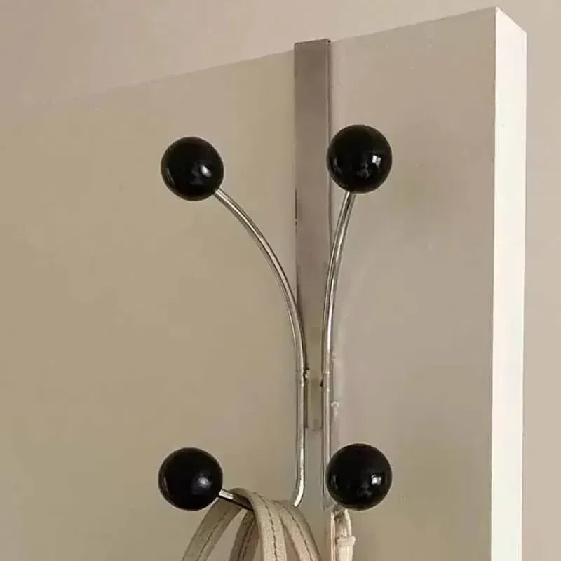 Crochet de porte portable sans perçage, porte-manteau multifonctionnel pour chambre et cuisine 25