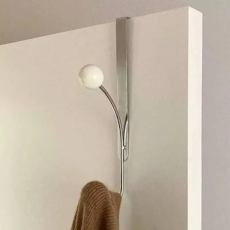 Crochet de porte portable sans perçage, porte-manteau multifonctionnel pour chambre et cuisine 10