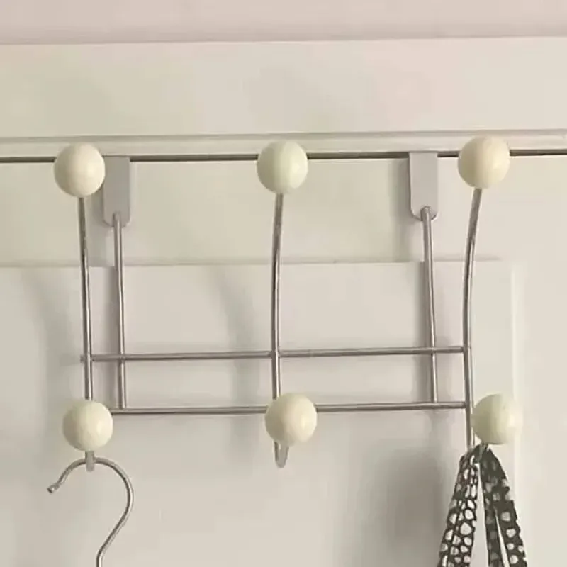 Crochet de porte portable sans perçage, porte-manteau multifonctionnel pour chambre et cuisine 16