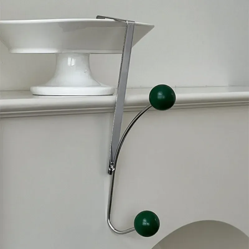 Crochet de porte portable sans perçage, porte-manteau multifonctionnel pour chambre et cuisine 14