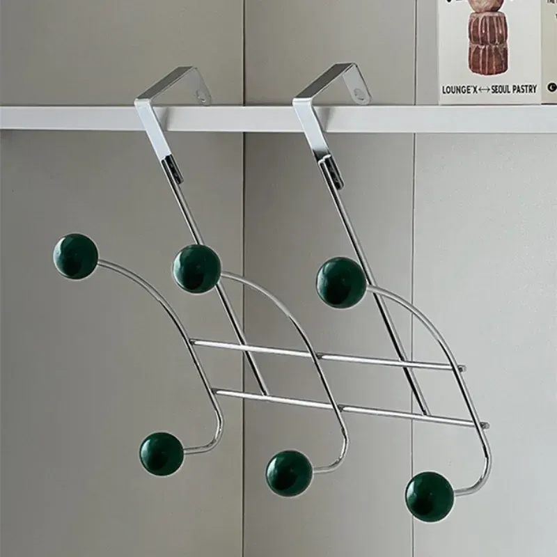 Crochet de porte portable sans perçage, porte-manteau multifonctionnel pour chambre et cuisine 8