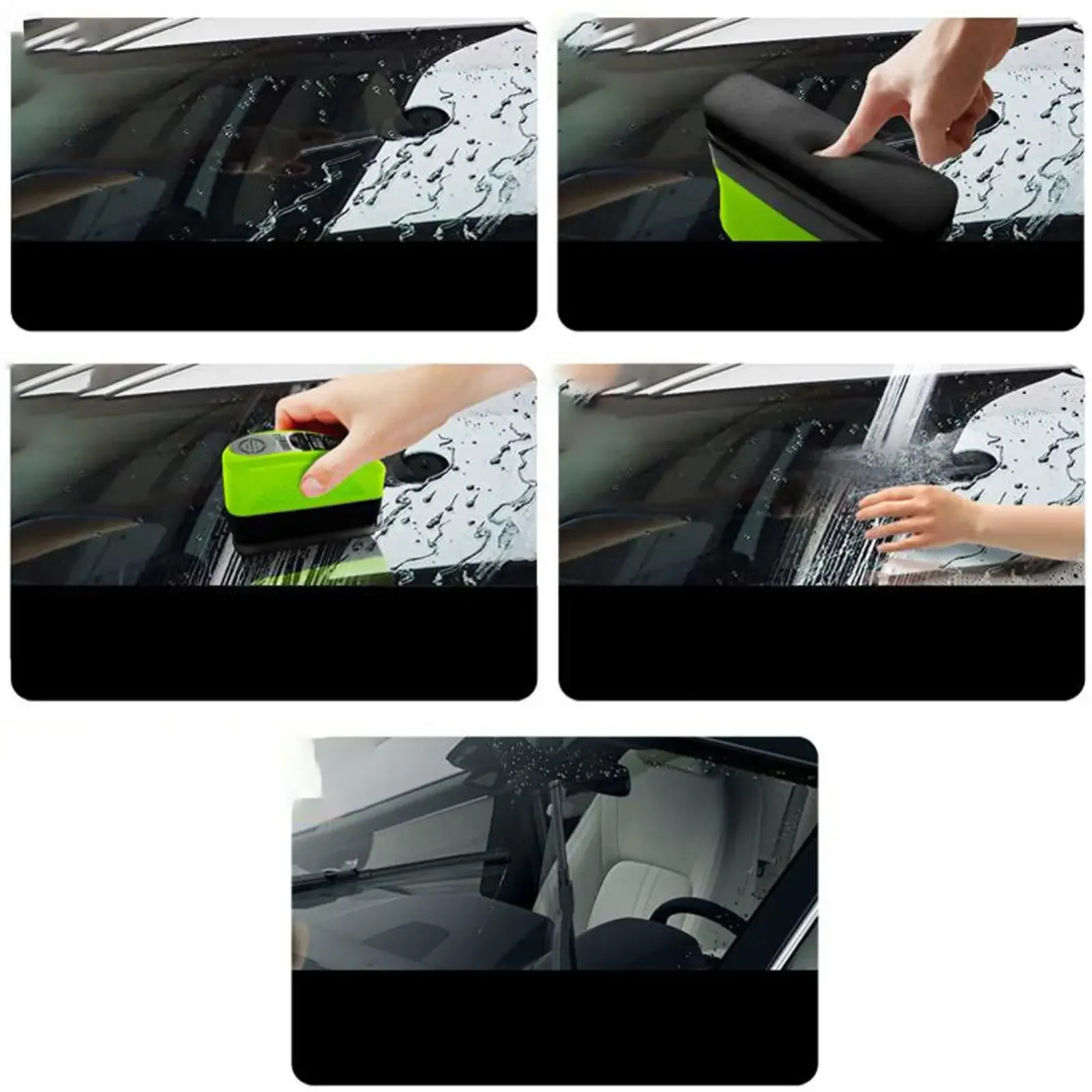 Brosse nettoyante pour pare-brise et vitres automobiles, résultat
