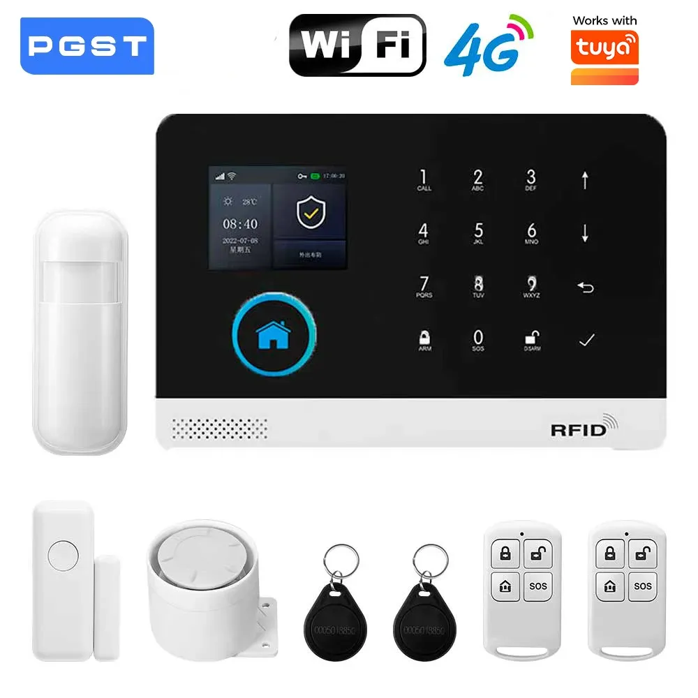Système d'alarme GSM intelligent sans fil avec capteur de porte, connectivité Wi-Fi et 4G, compatible avec l'application Smart Life et Alexa 22