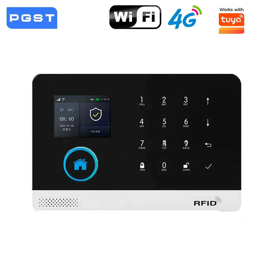 Système d'alarme GSM intelligent sans fil avec capteur de porte, connectivité Wi-Fi et 4G, compatible avec l'application Smart Life et Alexa 23