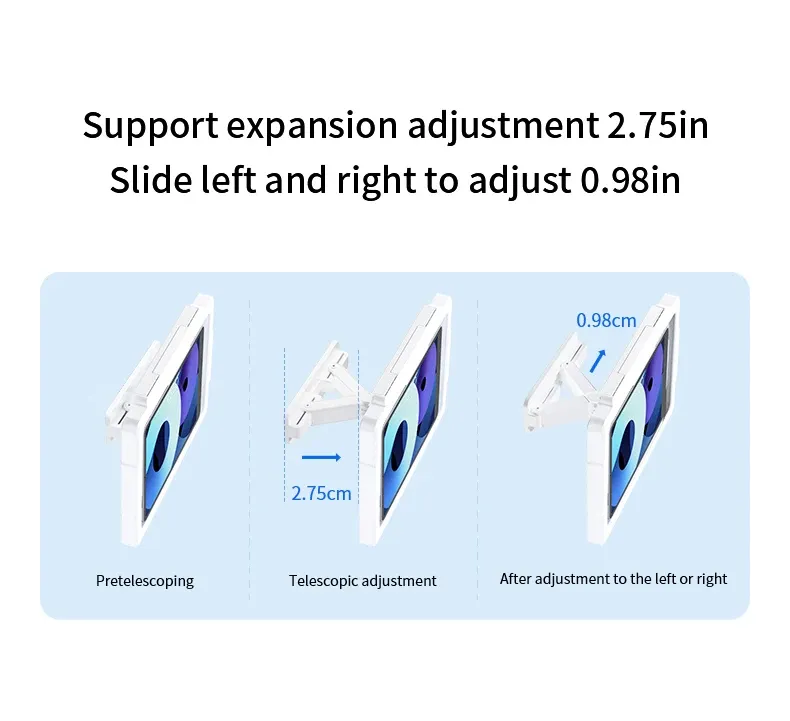 Support de tablette, vue latérale