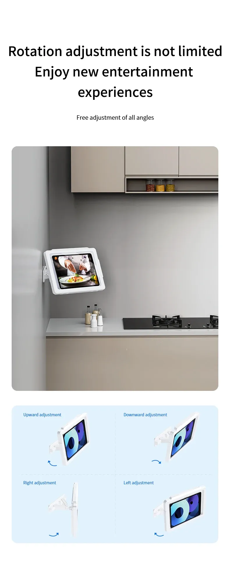 Support de tablette dans la salle de douche
